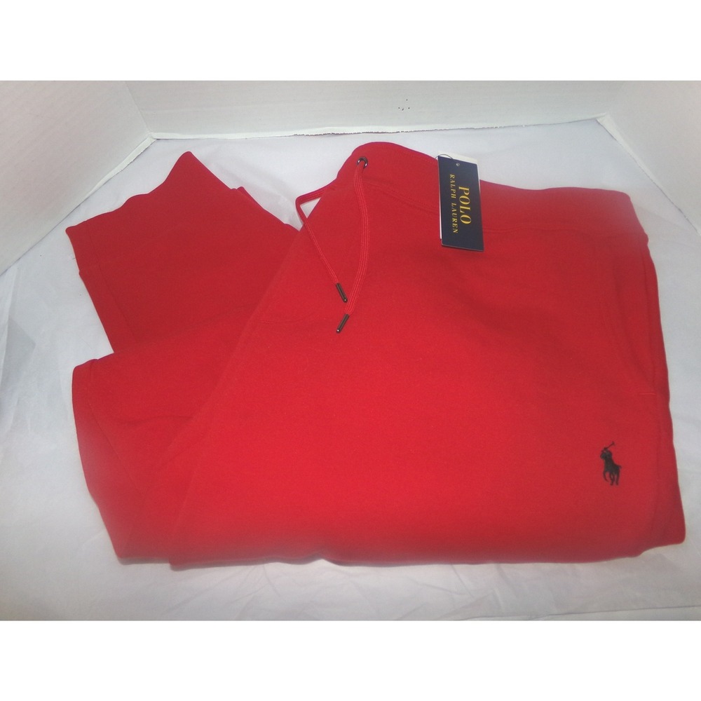 Polo Ralph Lauren Mens XXL Double Knit Jogger Sweatpants Red NWT